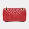 [Pre-Owned] Gucci GG Marmont Small Matelassé Shoulder Bag 'Red' - Good #44IV2R