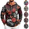 Men's Loose Fit Casual Printed Hoodie with Pocket and Adjustable for Everyday Wear