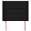 Vidaxl Wingback Headboard, Black, 93X16X118/128 Cm, Fabric
