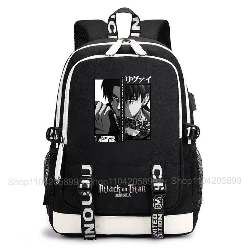 Attack On Titan Backpack,Anime Large Capacity Student SchoolBag Boys Mochilas Daily Bookbag Casual Portable Rucksack