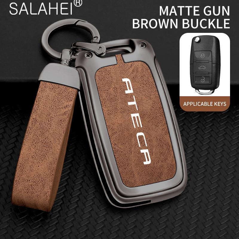 Zinc Alloy Car Remote Key Case Fob Cover Protective Holder Shell Auto Keychain Accessories For Seat Ateca Tarraco Leon Arona