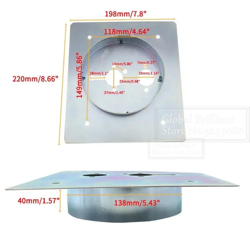 30/40/60 mm Schwarz Silber Standheizung Montagehalterung Bodenmontageplatte Revolverhalterung Luft Standheizung Autozubehör