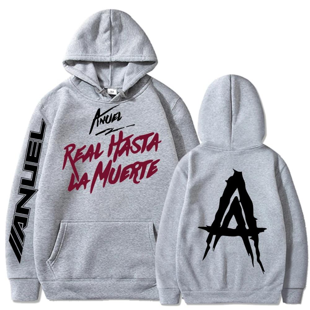 New Rapper Anuel AA Printed Hoodies Men Woman Fashion Hoodie Singer Graphic Printing Sweatshirts for Fans Fleece Streetwear