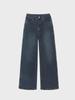Women's Retro High Waist Dark Ripped Jeans - Slim Straight, Wide Leg Trousers for Spring