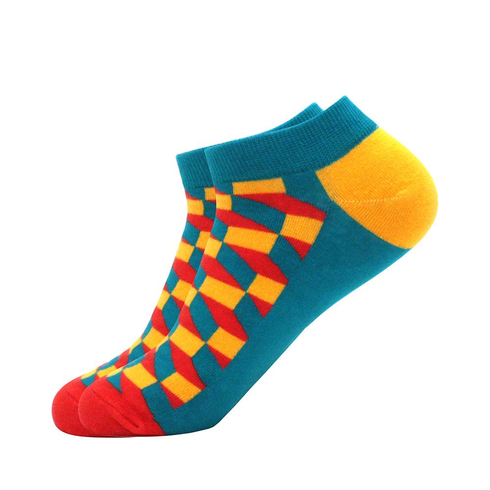 Men's Socks Invisible Short Summer Socks Quality Business Casual spring Color Combed cotton diamond astronaut Boat Socks