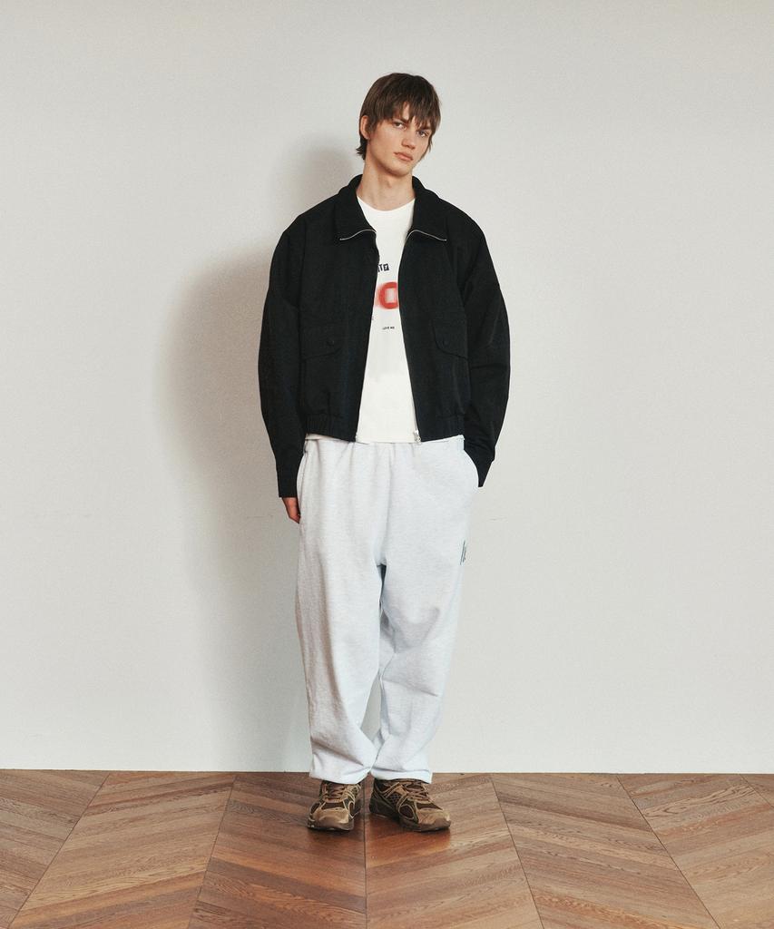 Heute Double Stitch Rip Blouson Jacket (Black)