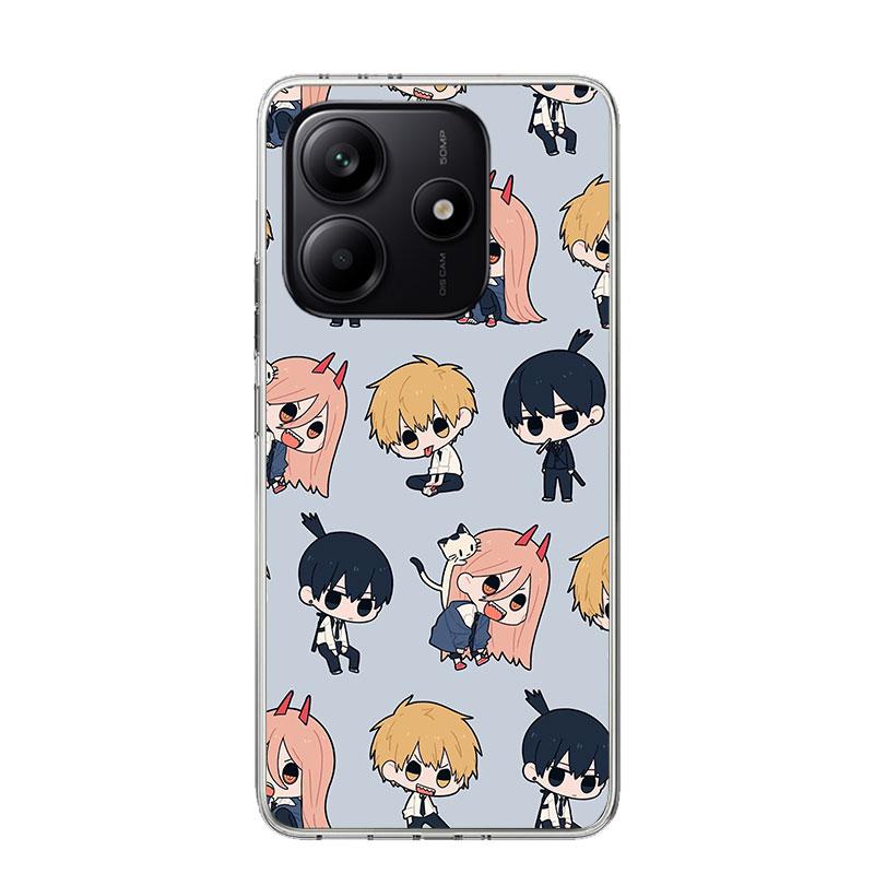 C-Chainsaw Mans Cute Phone Case For Xiaomi Redmi Note 15 14 13 12S 12 Pro Plus 11S 11E 11 11T 10S 10 Art Soft Pattern Cover Redm