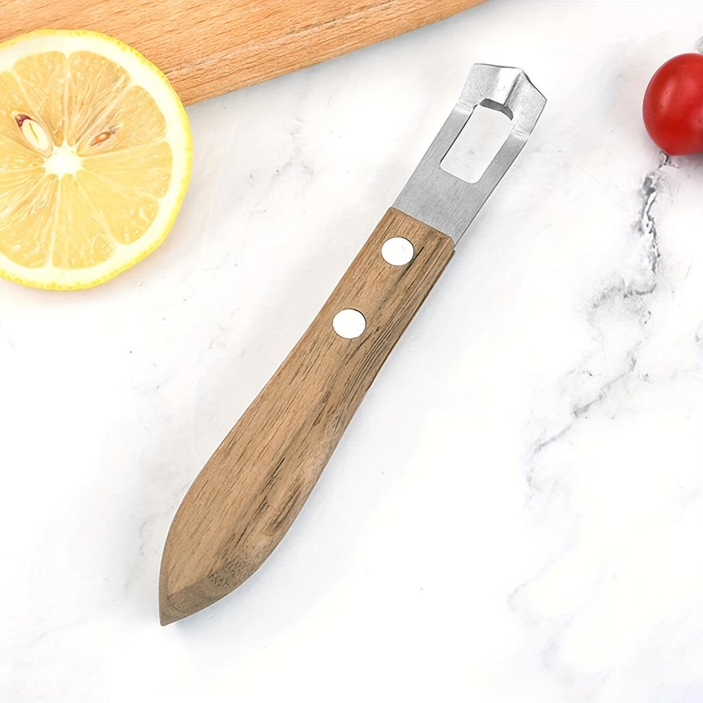 Citrus Lemon Peeler Tool Wood Handle, Ultra Sharp Lemon Rind Twist Peeler Tool Bar Bartender Lime Lemon Stripper