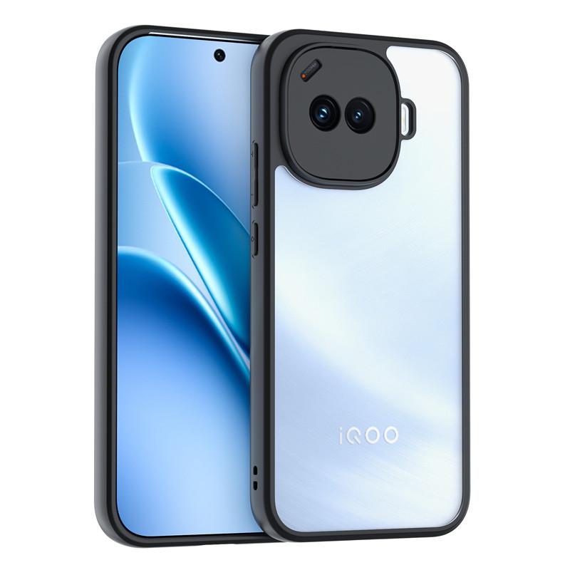 For vivo iQOO Z11 Turbo Case For vivo iQOO Z11 Turbo Cover Funda Luxury Clear PC + TPU Shockproof Phone Cover For iQOO Z11 Turbo Vivo iQOO Z11 Turbo чёрный
