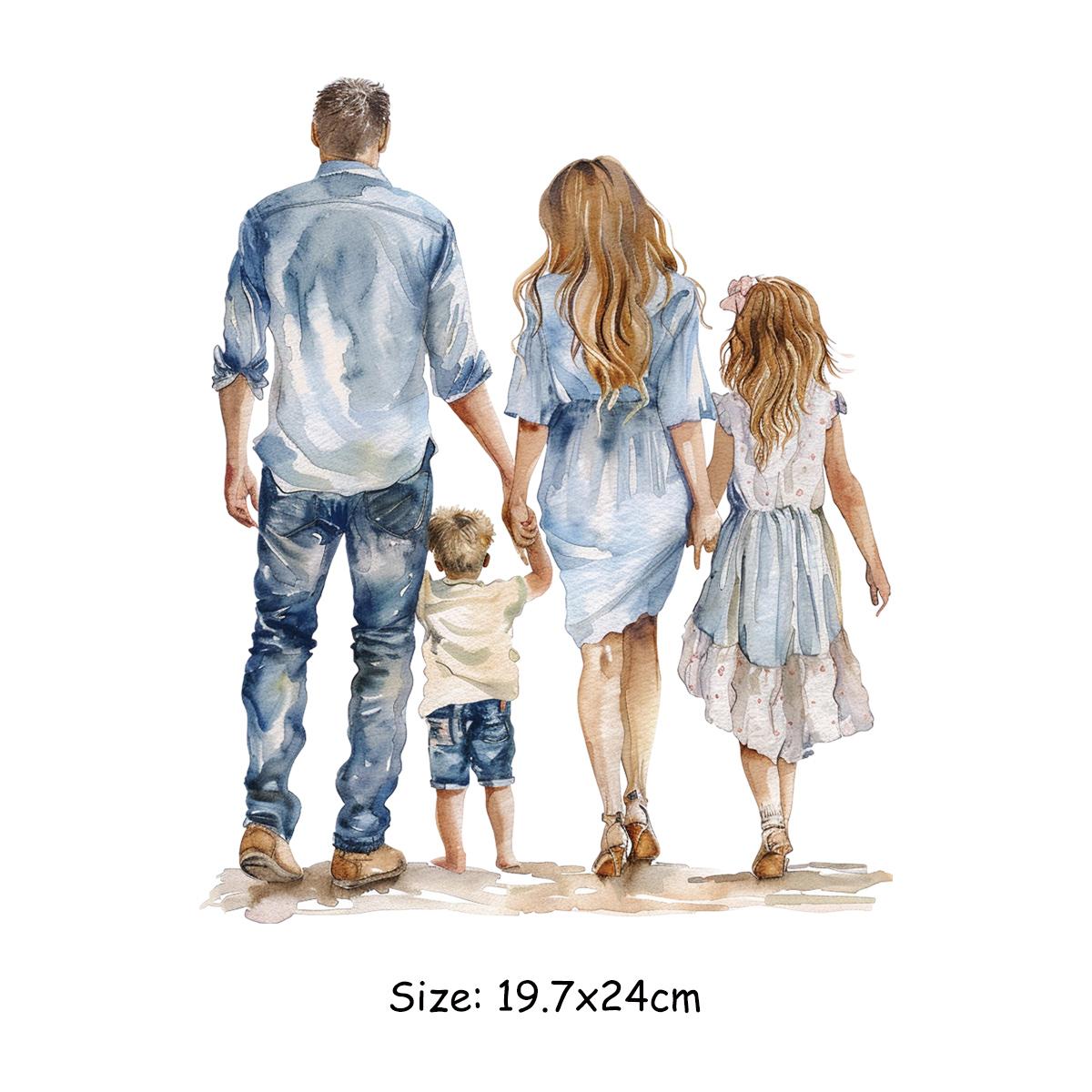 

Термоклеящиеся нашивки на одежду, семейные фотографии, принты на футболках, парчи, толстовки с капюшоном Ropa, термоперенос, наклейки для одежды своими руками, парчи