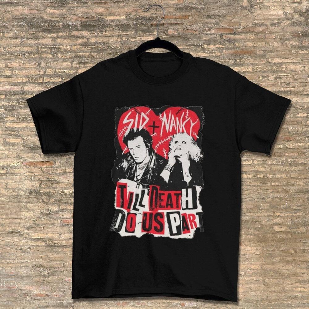 Retro Sid and Nancy Till Death Do Us Part Crewneck Unisex TShirt Unisex T-Shirt M