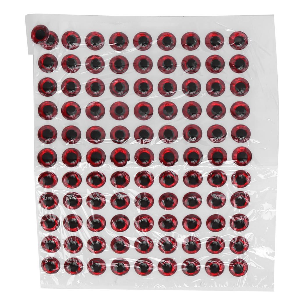 100 Pcs Artificial Fishing Eye Oval 3D Fake Fishing Lure Eye Stickers for DIY Baits Fishing Accessories7MM