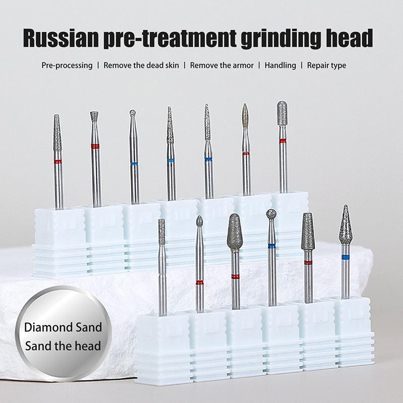 Diamond Nail Drill Bit Mill Cutter All For Manicure Machine Bit Tools Accessories Cuticle Clean For Removing Nail Gel