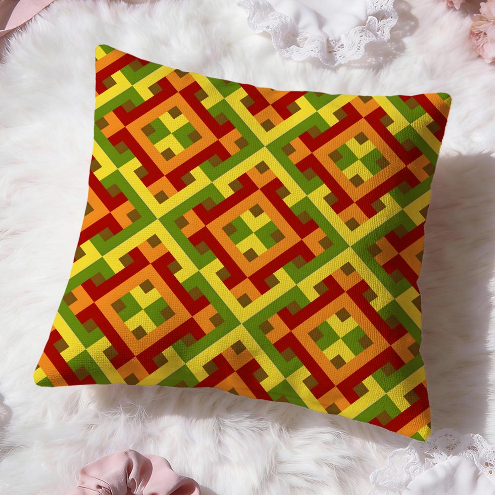 Woven Patterns Cushion Cover Premium Comfort Reversible Pillow Cove Two in One Design for Any Room Car Interior
