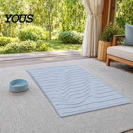 Cooling Mat for Dogs Dog Mat, Foldable Portable Pet Pad, Crate Durable Multi-Layer Resting Cats Indoor Travel Use