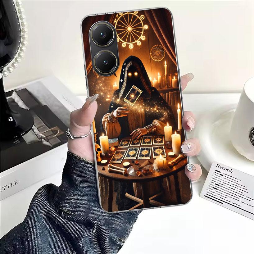 Witch Tarot Card Soft Phone Case For Xiaomi Redmi 15C 15 13C 13 Poco X5 X6 X7 F7 Ultra M7 12C 12 10 10C 9C 9A 9T 9 Fundas Poco X