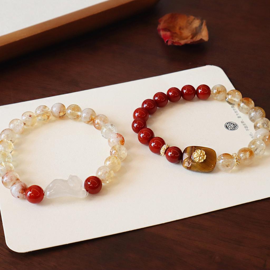 Natural Citrine Bracelet Fashion Women Daily Jewelry Lucky Gift