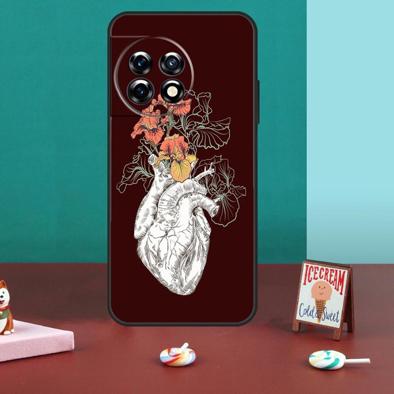 Human Heart Anatomy For OnePlus 15 13 12 11 10 13T 10T 10R 12R 13R Case For OnePlus Nord 5 CE 3 2 4 Lite N20 N30