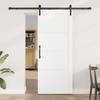 vidaXL Sliding Door with Hardware Set White 83x202 Cm Solid Pine Wood 3333197