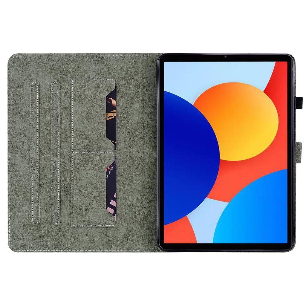 For Xiaomi Redmi Pad SE 4G 8.7 Inch Cases Tiger Imprint Anti-Scratch PU Leather Tablet Cover