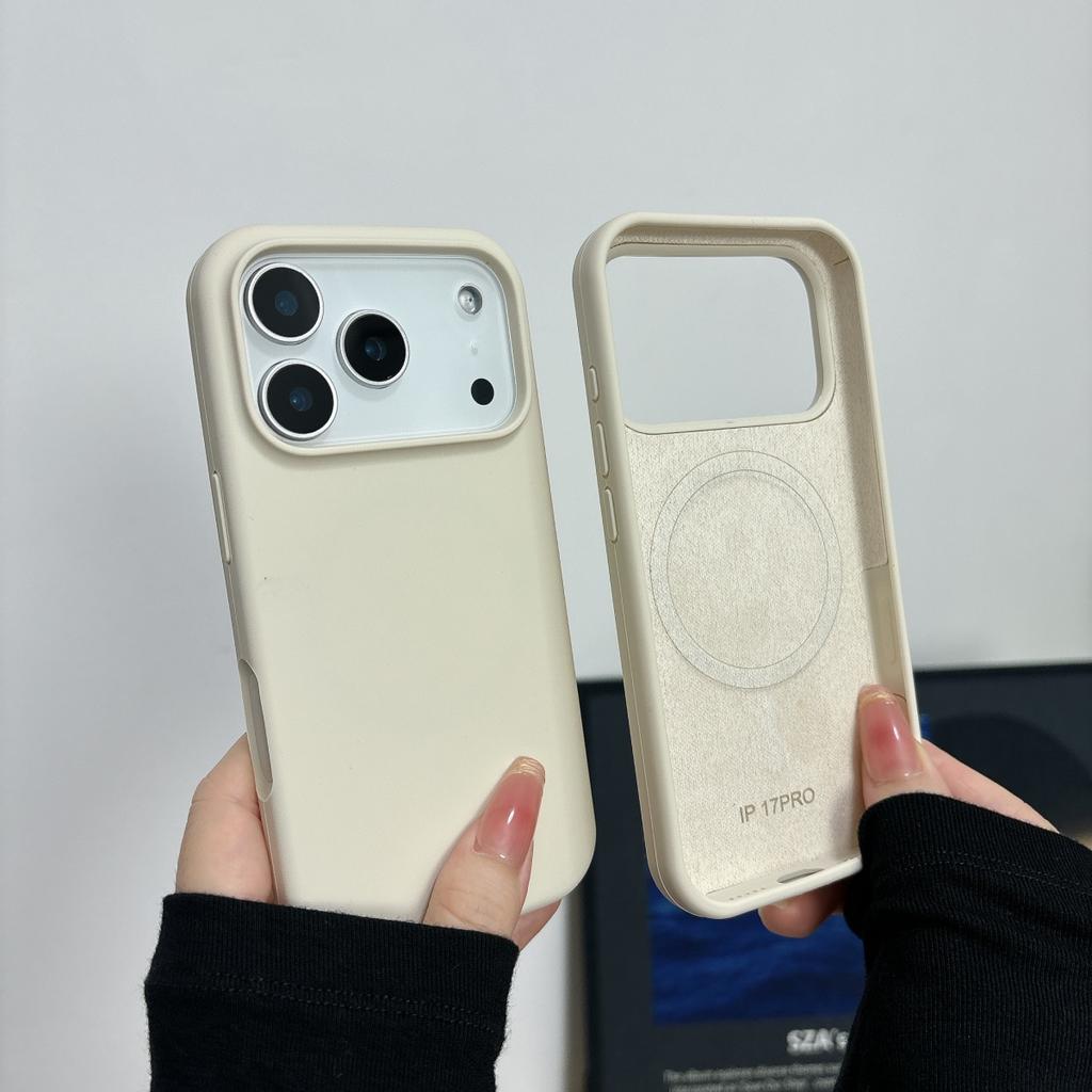 Official Solid Color Liquid Silicone Magsafe Phone Case for IPhone 17 Pro Max 16 15 14 13 12 11 Magnetic Wireless Charge Cover