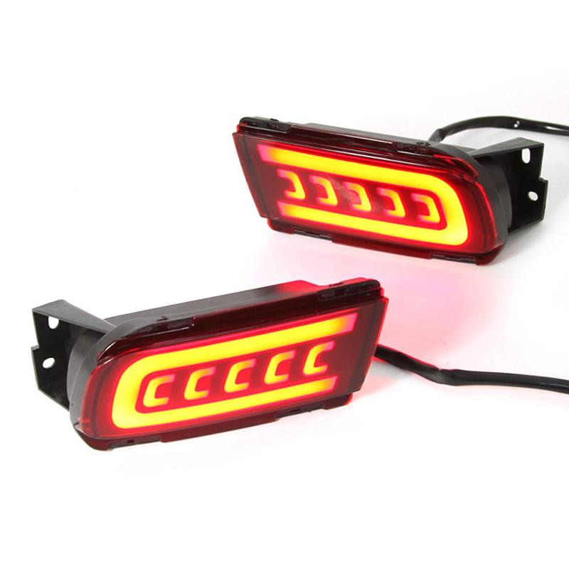1 Pair Rear Bumper Reflector LED Fog Light Tail Brake Lamp 12V IP67 Fit for Toyota Land Cruiser Prado 2010 2011 2012 2013-