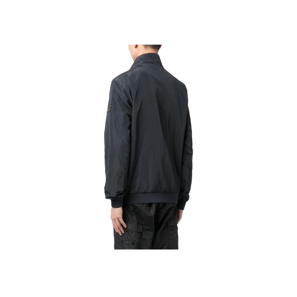 Emporio Armani SS23 EA7 Series Solid Color Logo Patch Pilot Jacket Men Jackets Dark-Blue 3RPB24-PNT3Z-1578
