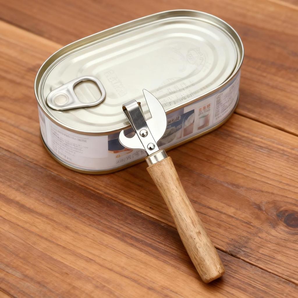 Stainless Steel Japanese Can Opener Manual, Old Fashioned Vintage Style Handheld Tool for Kitchen & Camping, Small & Efficient Abridor de Latas