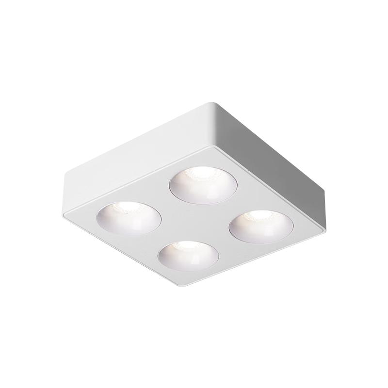 NVC LED Anti-Glare Square Ceiling Mounted 4-Head Grille Spotlight
