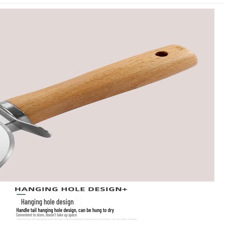 MDNG Wooden Handle Stainless Steel Pizza Tool Set