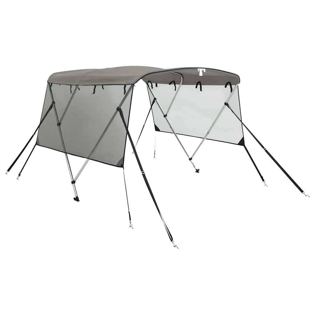 3 Bow Bimini Top with Mesh Side Panels 183 x (185 198) x 137 cm