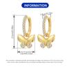 Orstarry 925 Sterling Silver 18k Golden Butterfly Insect Drop Earrings Women Earrings Birthday Party Jewelry Fine Original Gifts