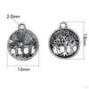 50pcs Tree Of Life Silver Charms For Jewelry Making Yoga Bracelets