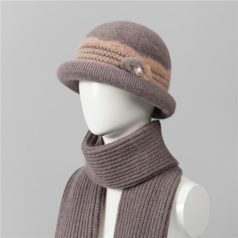 Hat women's winter new mother-in-law hat fleece warm wool hat