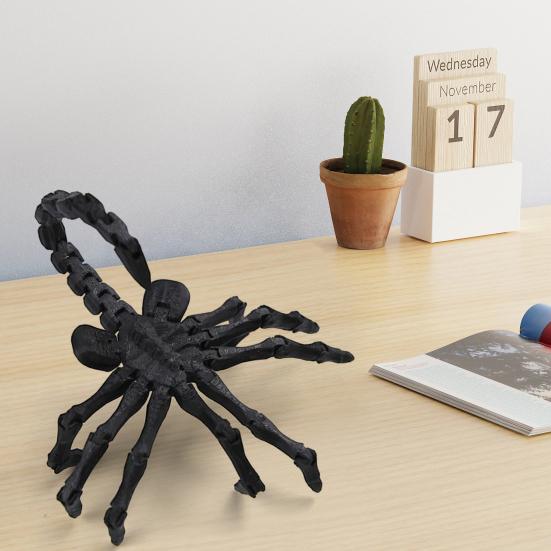 Figurka Skorpiona Drukowana w 3D Ruchome Stawy Figurka Skorpiona Przegubowy Model Zwierzęcy Zabawka Fidget Domowe Biuro Półka na Książki Dekoracja Biurka Ozdoba