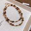 Color-matched Sequin Clasp Necklace, Retro and Luxurious, High-end Style, Sweater Chain, Suitable for Autumn and Winter, Niche Product