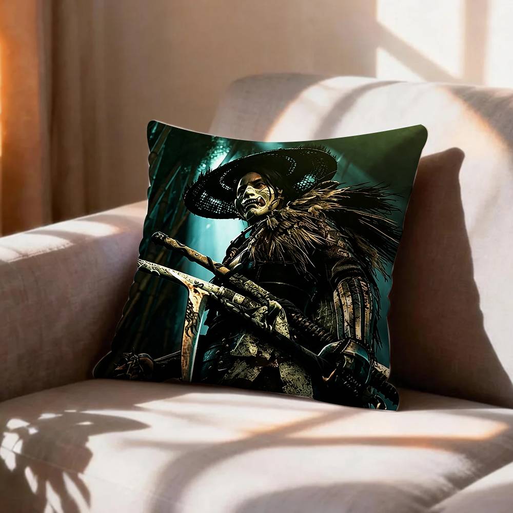 Game Character AAtsu Ghost Of Yotei Pillow Case Pattern Printed Pillowcase For Living Room Sofa Cushion Cover