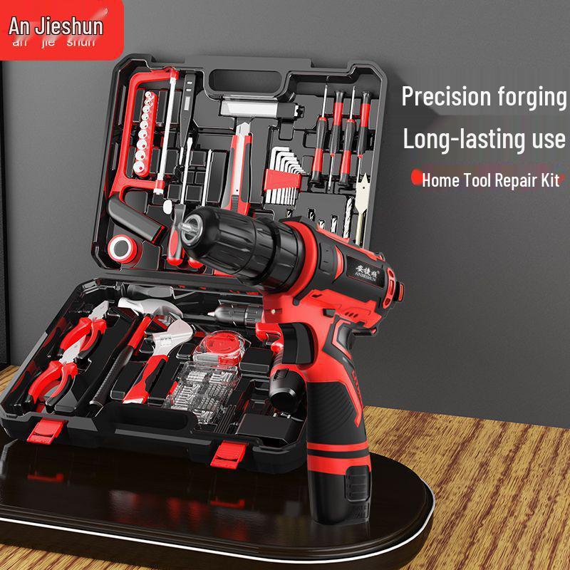 Rechargeable Multi-Function Electric Drill Tool Set for Electricians and Carpenters