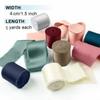 1 Roll 1.6in X 5Yd Solid Satin Ribbons Frayed Ribbons for Crafts Silk Ribbons  for Wedding Decor