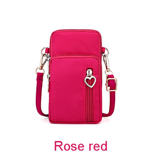 Casual Small Shoulder Bag Women Cell Phone Pocket Case Waterproof Nylon Sport Arm Package Mini Messenger Purse Crossbody Handbag