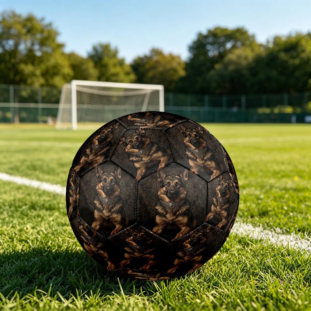 1pc Regal Canine Majesty Theme Soccer Ball Football, Size 5, Lightweight PVC, Outdoor Training Soccer Ball,Gift c6576