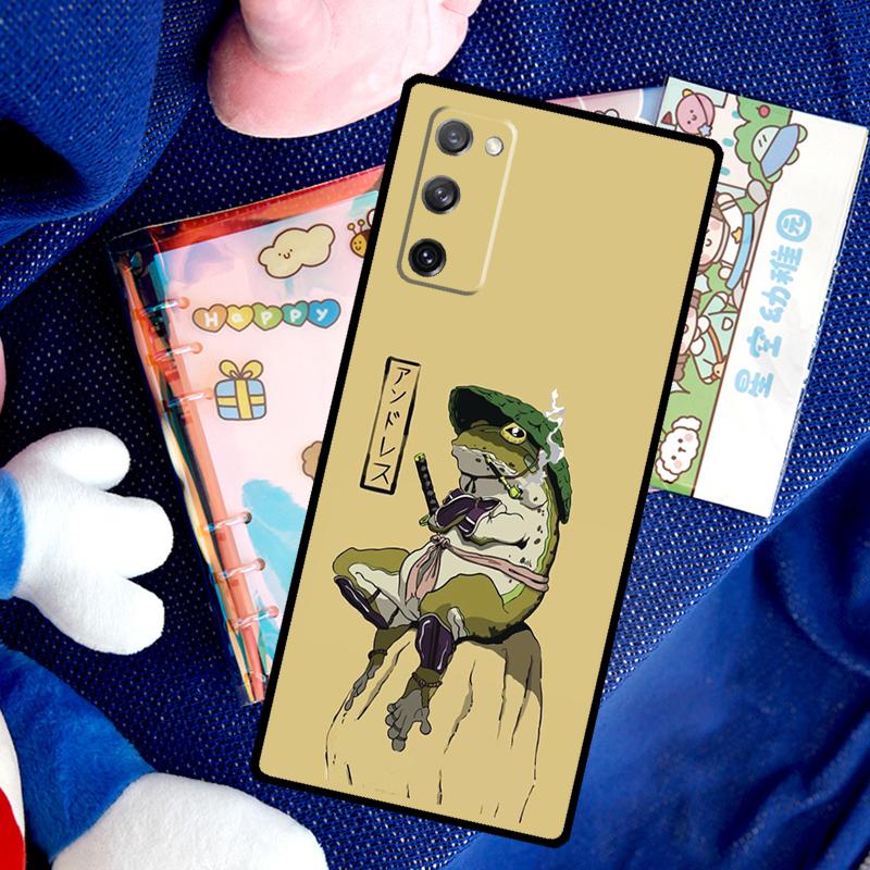 Cute Cartoon Frog Case For Samsung Galaxy S26 Ultra S25 S23 S22 S21 S24 Ultra S10 S20 Plus S25 FE Cover Funda