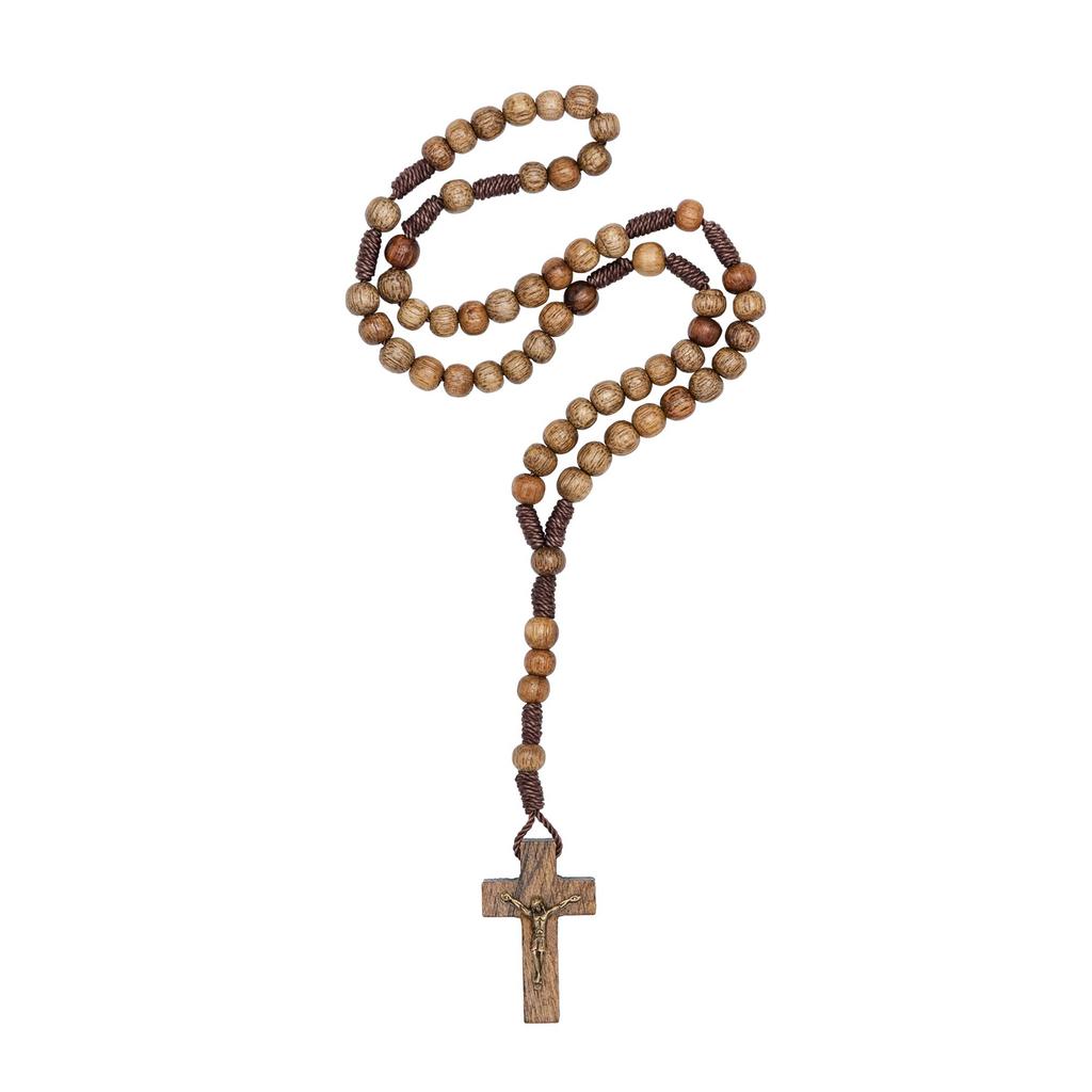 Intercession Small Pocket Size Wooden Rosary