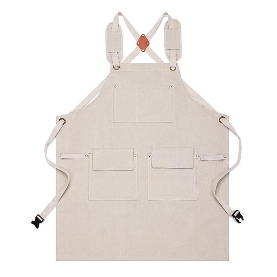 Nice Good Thickened Catering Apron Cotton Canvas Waterproof Cooking Aprons Shop Kitchen Home Gardening Work Clothes For Work