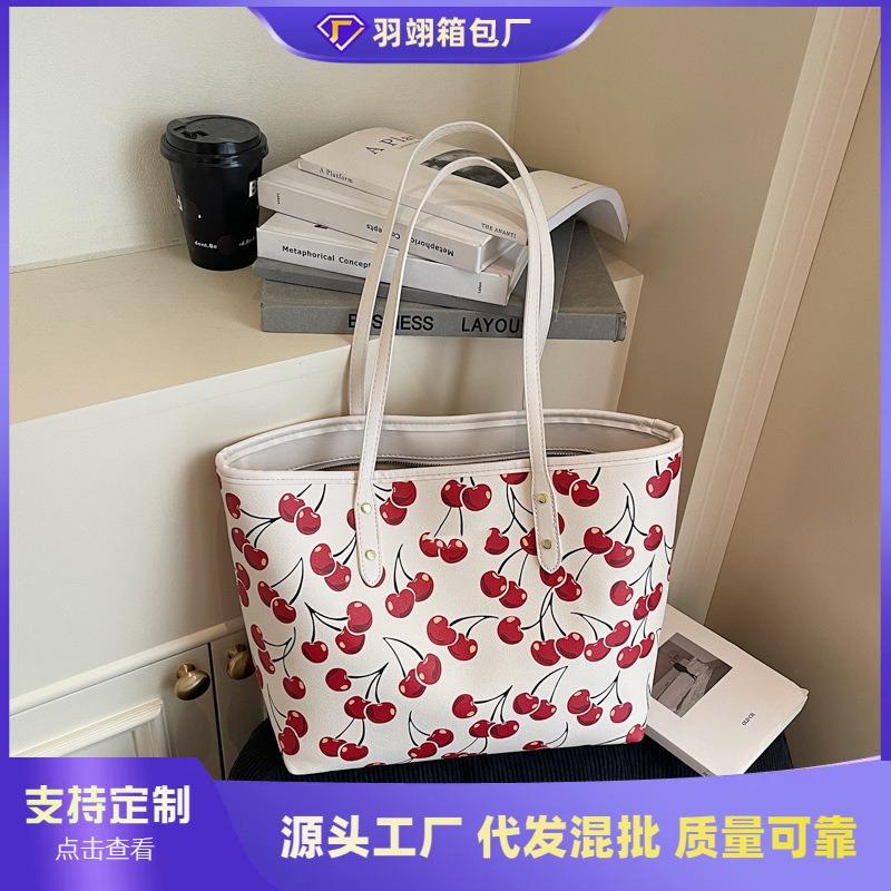 Versatile new cute handbag cartoon printed tote bag popular shoulder summer shoulder bag bag