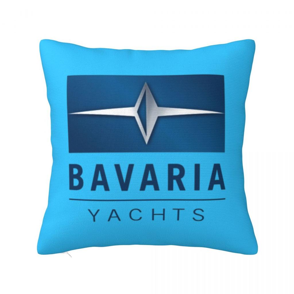 Bavaria Yachts Blue Silver Logo Square Pillowcase Cushion Cover Pillow Case Throw Pillow Cover for Home Sofa Living Room