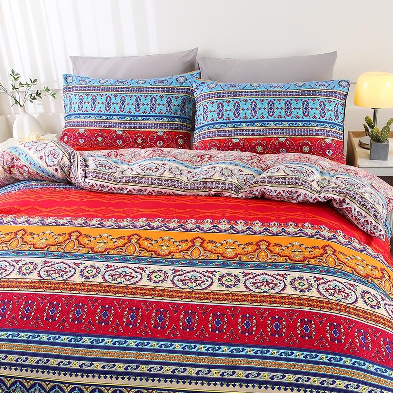 Boho Stil Bettwäsche-Set Bohemian 3-teiliges Bettwäsche-Set Mit Kissenbezügen National Queen King Twin Größe Bettbezug Für Doppelbett