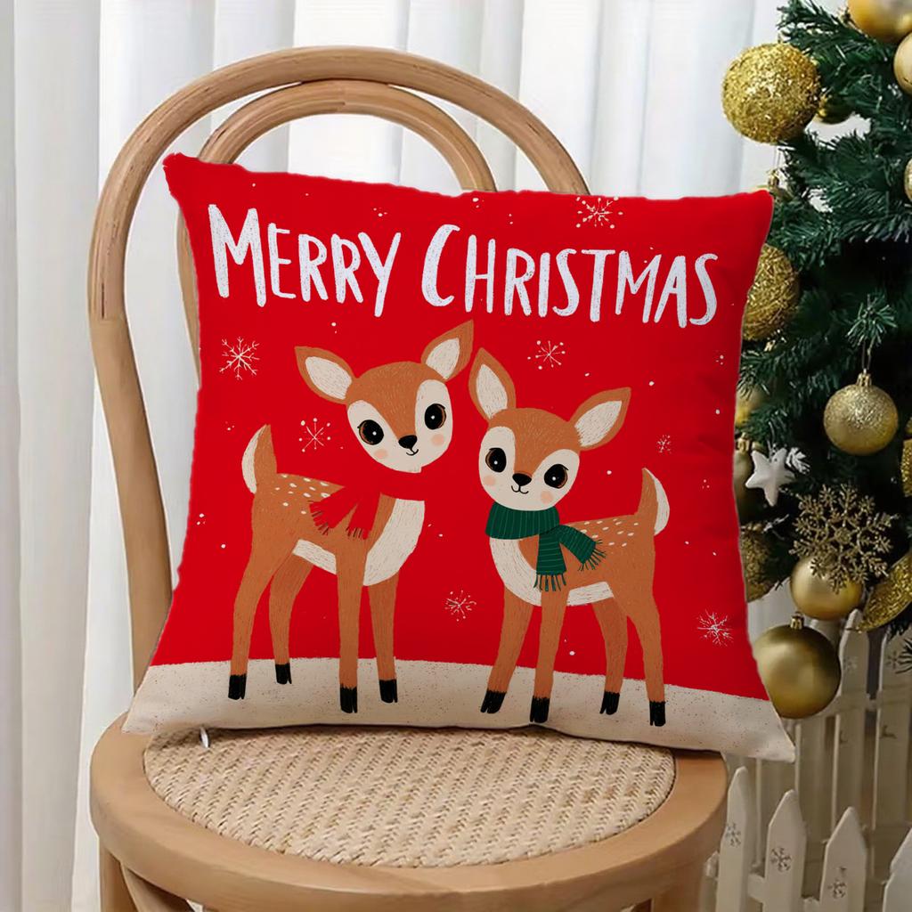 Christmas-Themed Pillowcases With Treessuitable For Sofa Car Bedroom Decorative Cushion Cover Pillow Cover