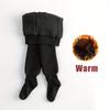 Comfortable and Warm Girls' Padded Pantyhose - Thick Elasticated Winter Stockings for Outdoor Activities