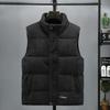 New Vest Jacket Men's Autumn Winter Warm Sleeveless Coat Stand Collar Padded Waistcoat Corduroy Work Wear Male Clothes 5XL